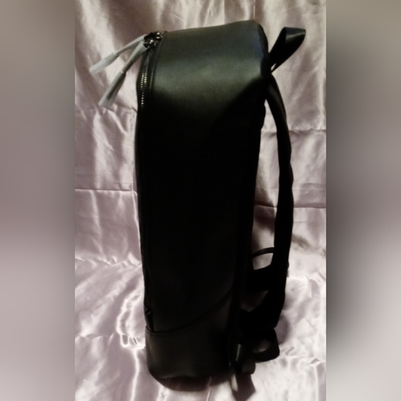 Black Leather Backpack - Picture 2 of 9